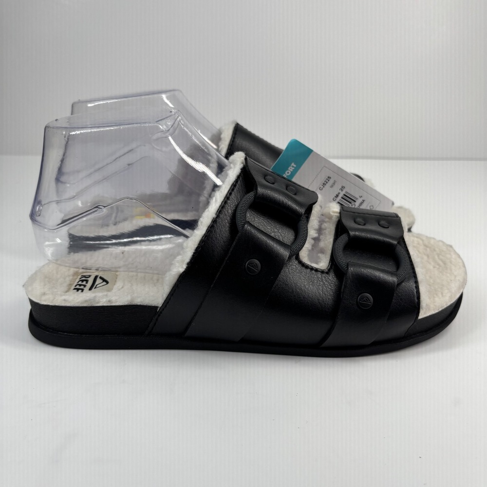 Reef Vera Cruz Cozy Women's US 8 Night Faux Fur Shearling Comfort Slide Sandals - Picture 10 of 16